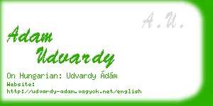 adam udvardy business card